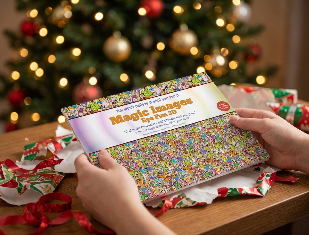 Magic Images Eye Fun 3D stereogram book as a Christmas gift
